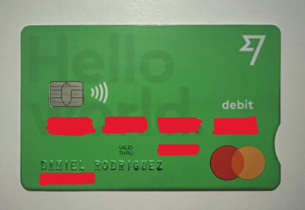 La tarjeta de débito que utilizo La tarjeta de débito que utilizo